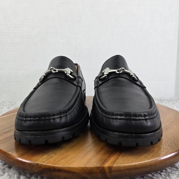 Allen Edmonds Arezzo Italian Black Leather Casual Horse Bit Loafer Mens 11 D - Picture 4 of 14